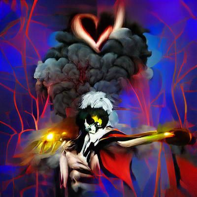 explosion love underworld thanatos zagreus digital illustrat...