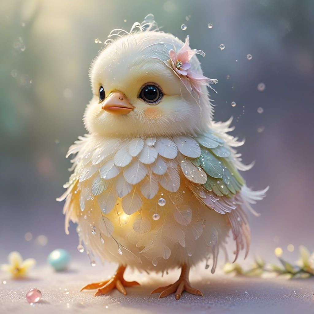 cute chibi Easter chick  by @April