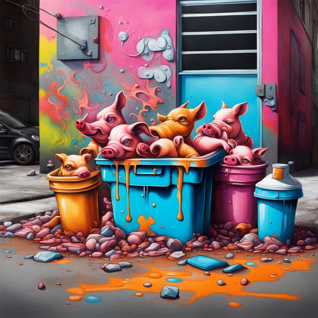 Pigging out on garbage