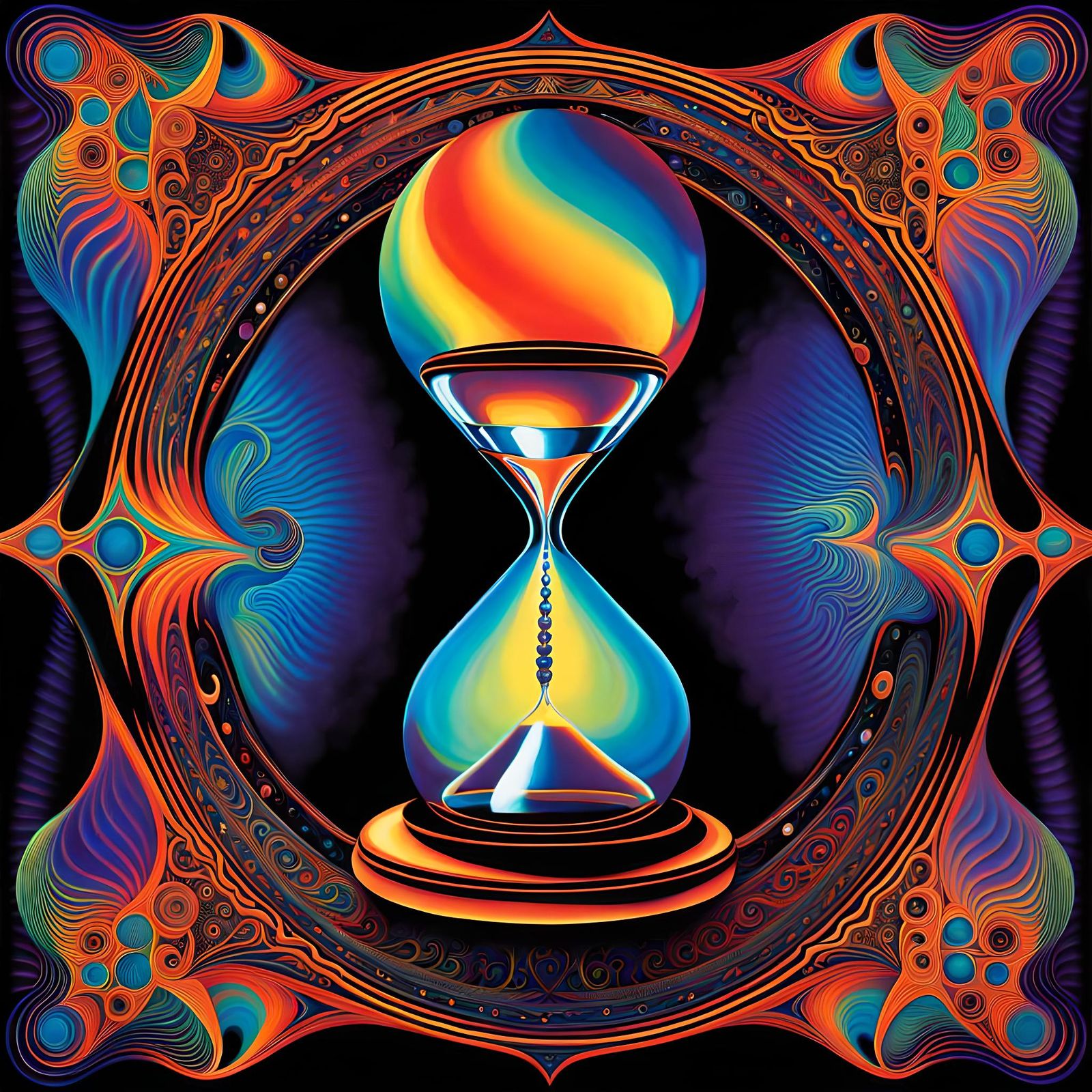 Hourglass Retro Album Cover (III) - AI Generated Artwork - NightCafe ...