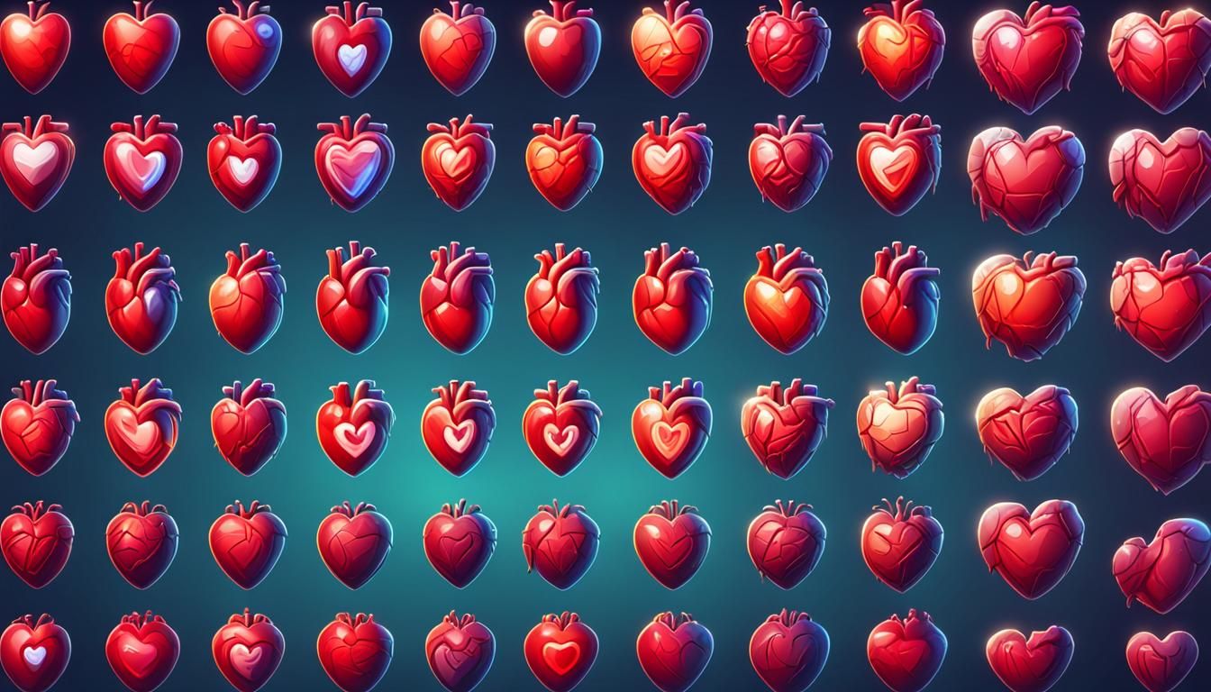 game ui of  stone human heart
icons. high quality icons illu...