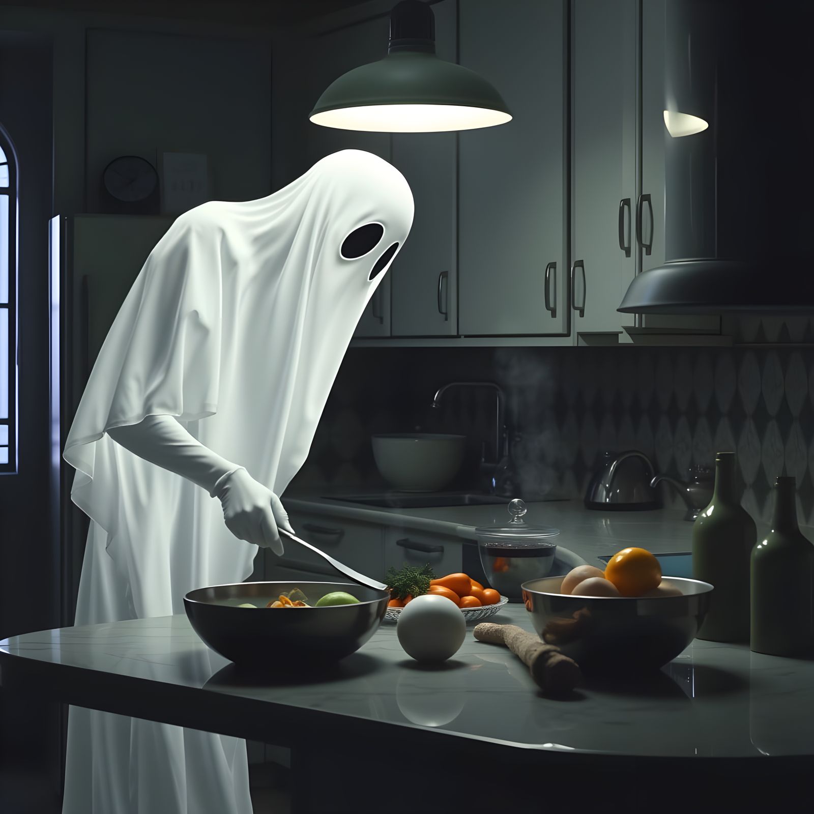 Making a midnight snack……