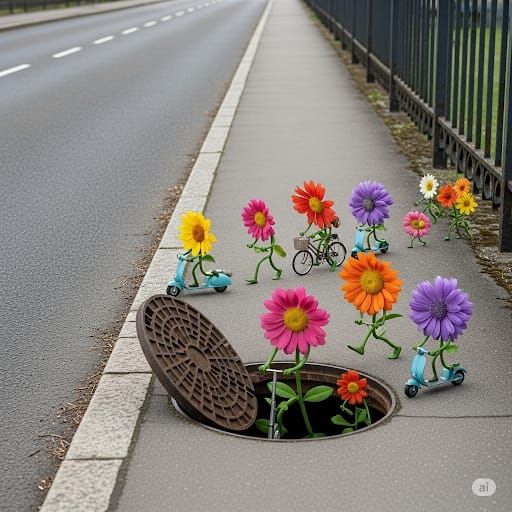 פרחים בורחים מהביוב