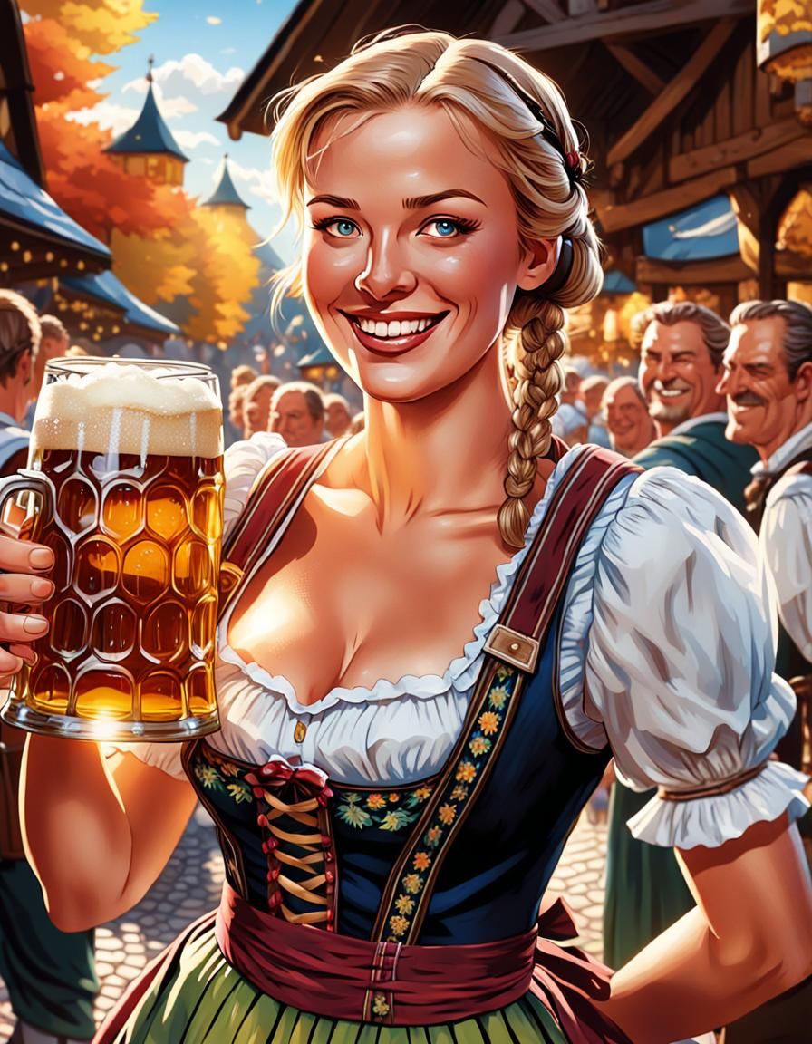 Oktoberfest Barmaid  by @Mister
