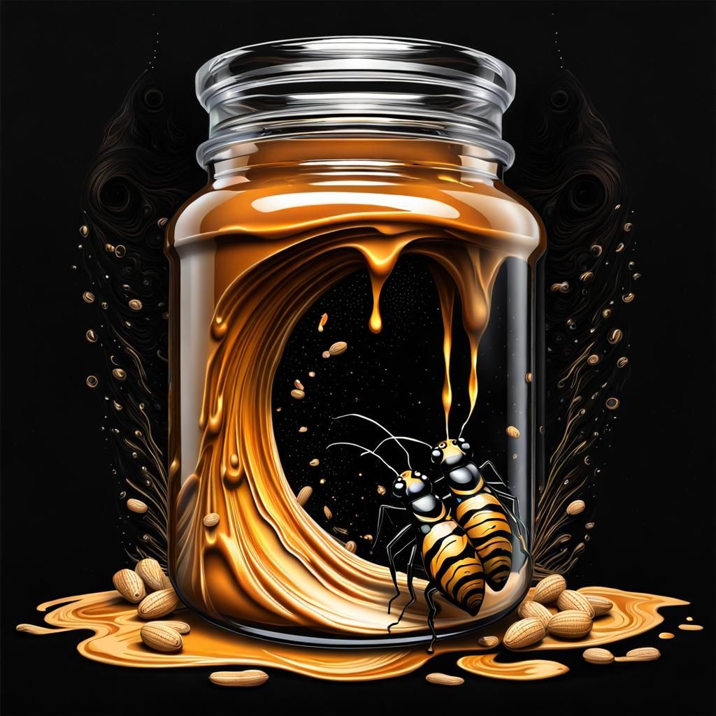 Jar of Peanut Butte and Bugs