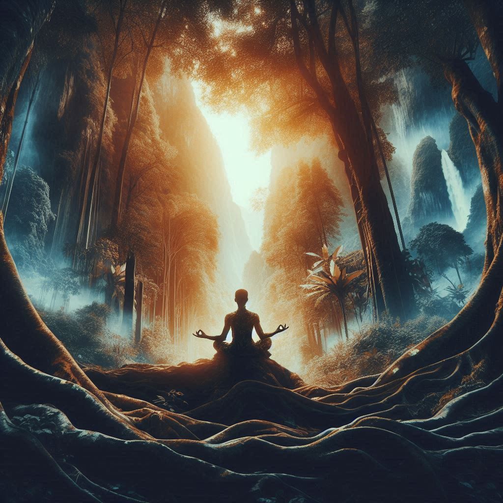 double exposure beautiful fantasy portrait landscape..