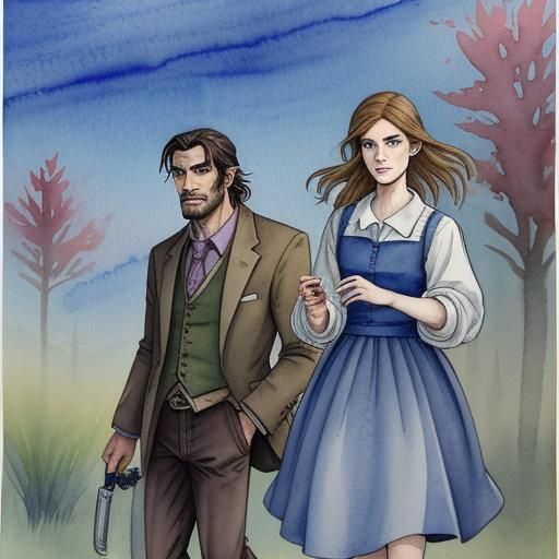 Watercolours Fables Comic - Bigby Wolf and Keira Swan