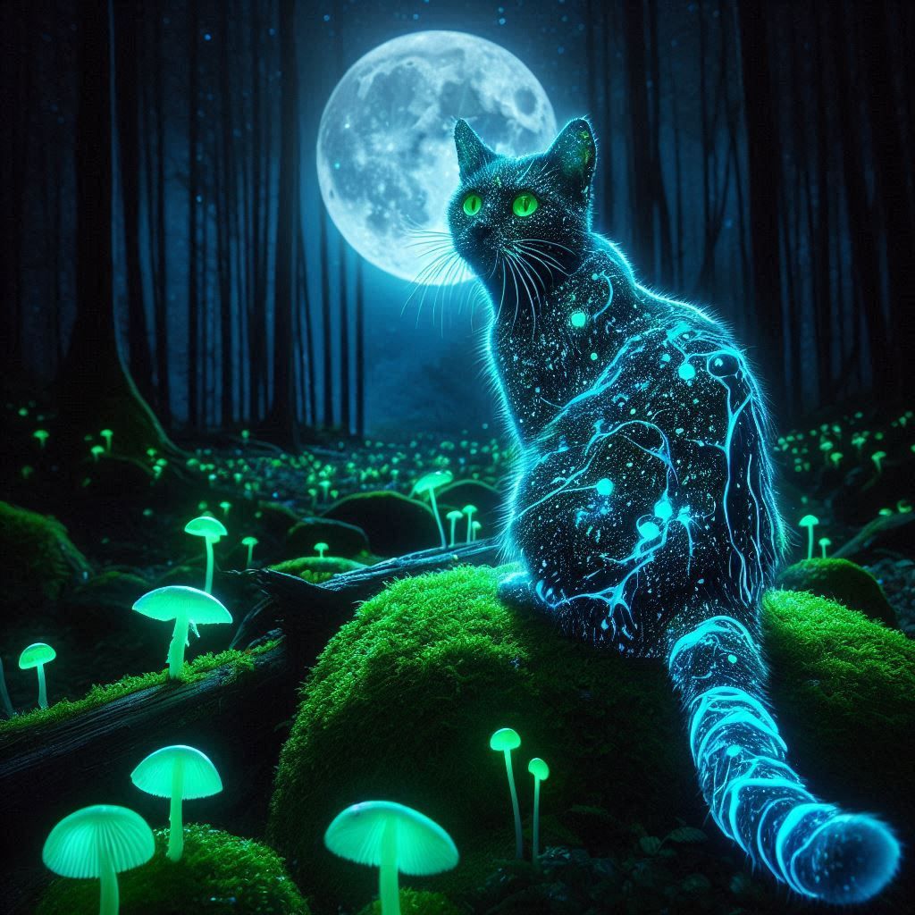 Bioluminescent cat