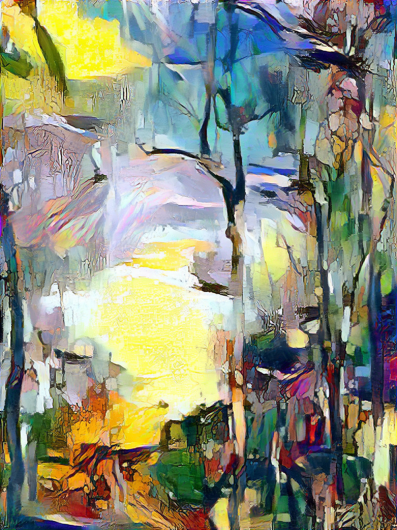 Across  the beach to the sea