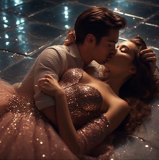 ultra-romantic - glitter tulle corseted ballgown