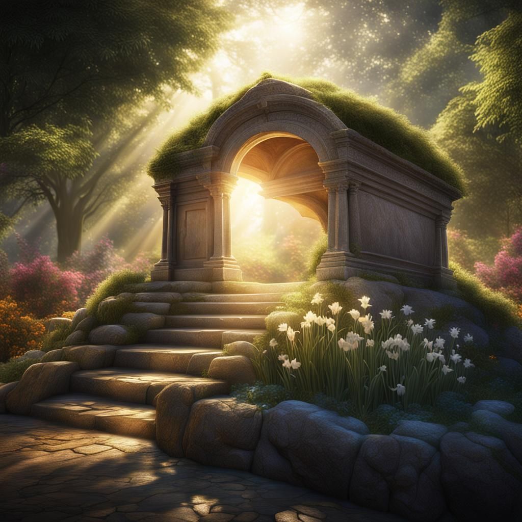 Easter morning, the empty tomb