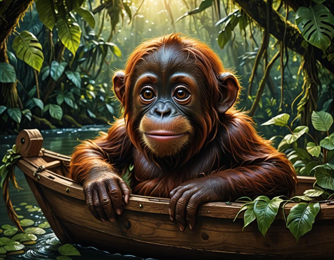 Orangutan 🦧  by @Mandee