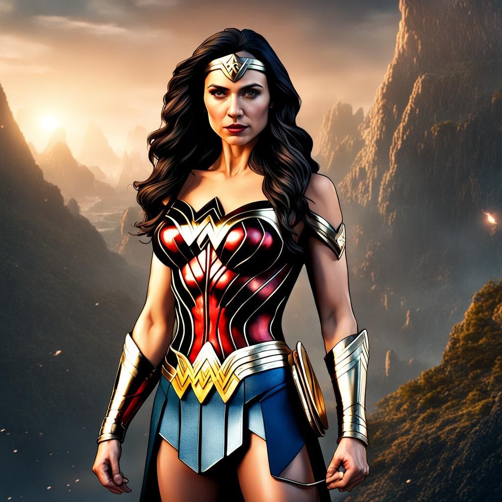 Nina Dobrev as wonder woman. - AI Generated Artwork - NightCafe Creator