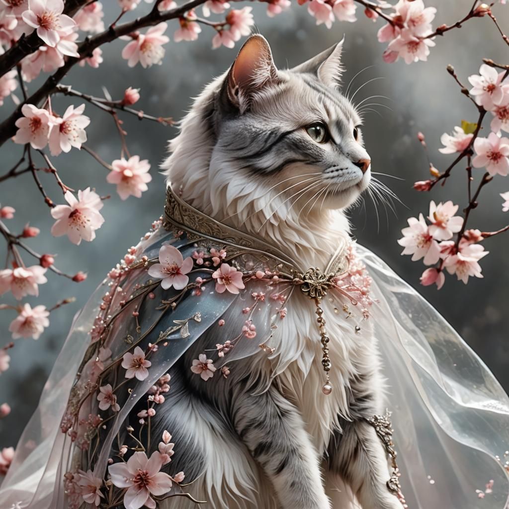 Cherry blossom veil