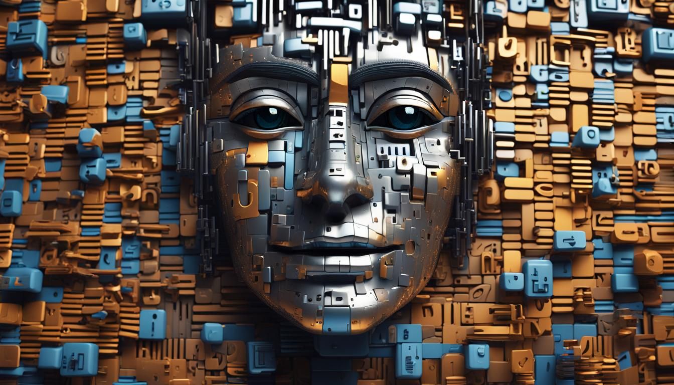 A FACE MADE OUT OF KEYBOARD LETTERS SUPERBLY CUTE DYNAMIC AN...