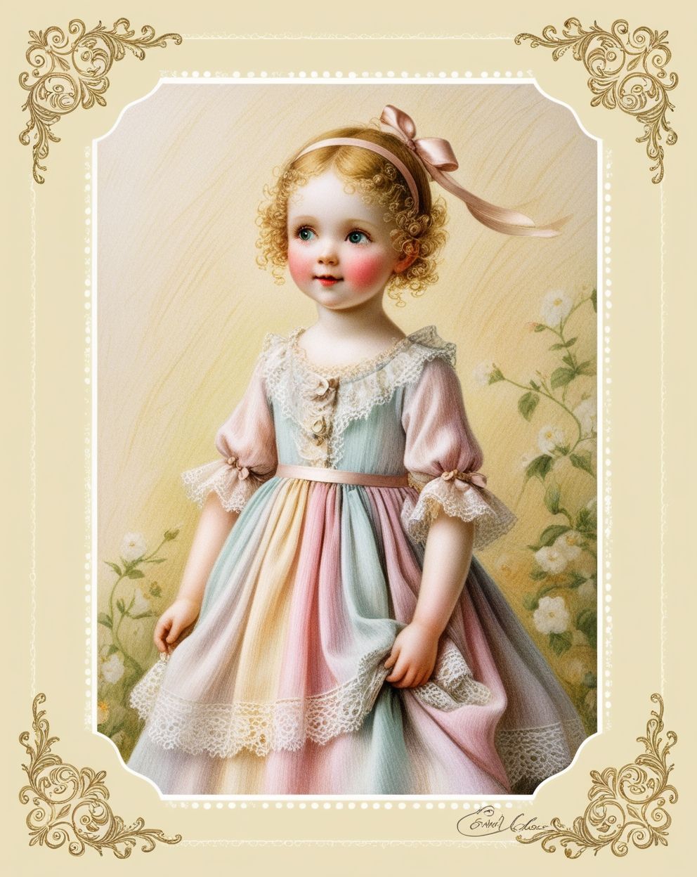 Little Lady (vintage postcard)