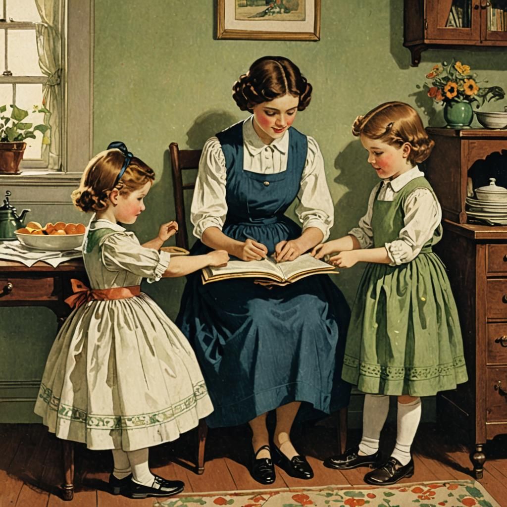 Early family scene  by @Virginia Allain