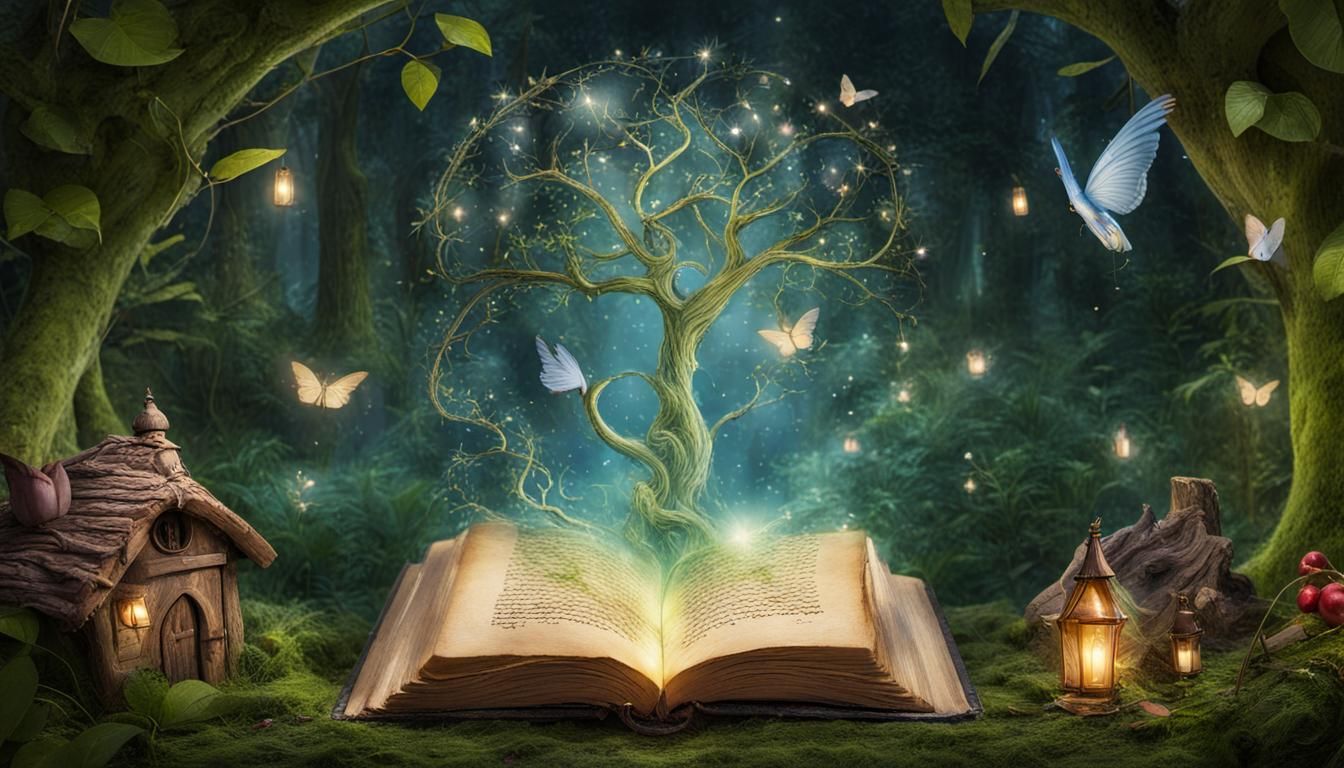 An enchanted book. - AI Generated Artwork - NightCafe Creator