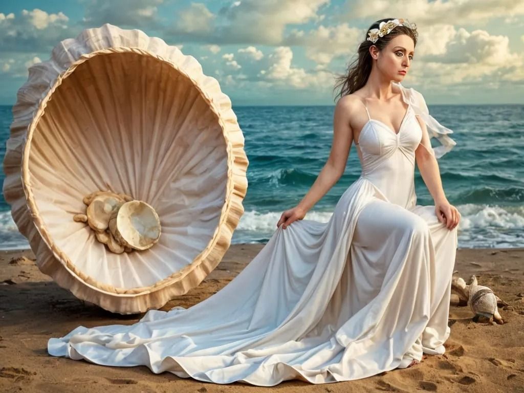 Alicia Pilarmo as Venus on the Beach