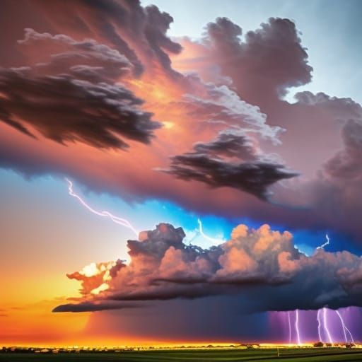 CRASHING STORM, Elemental, Lightning Storm, Thunder Storm, Clouds, Pink ...