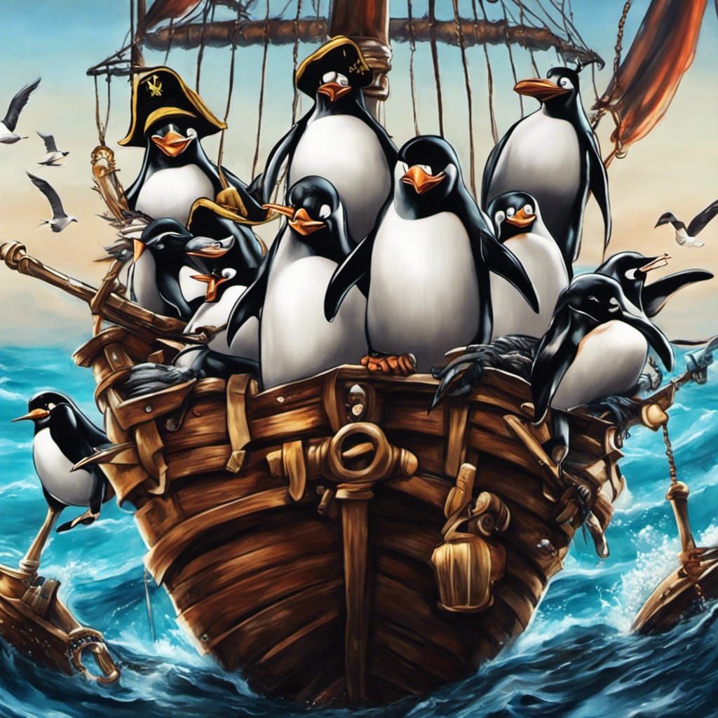 Penguins Dressed Pirates Pirate Ship Pirates And Many More Hd Wallpapers For Free Download In 3565