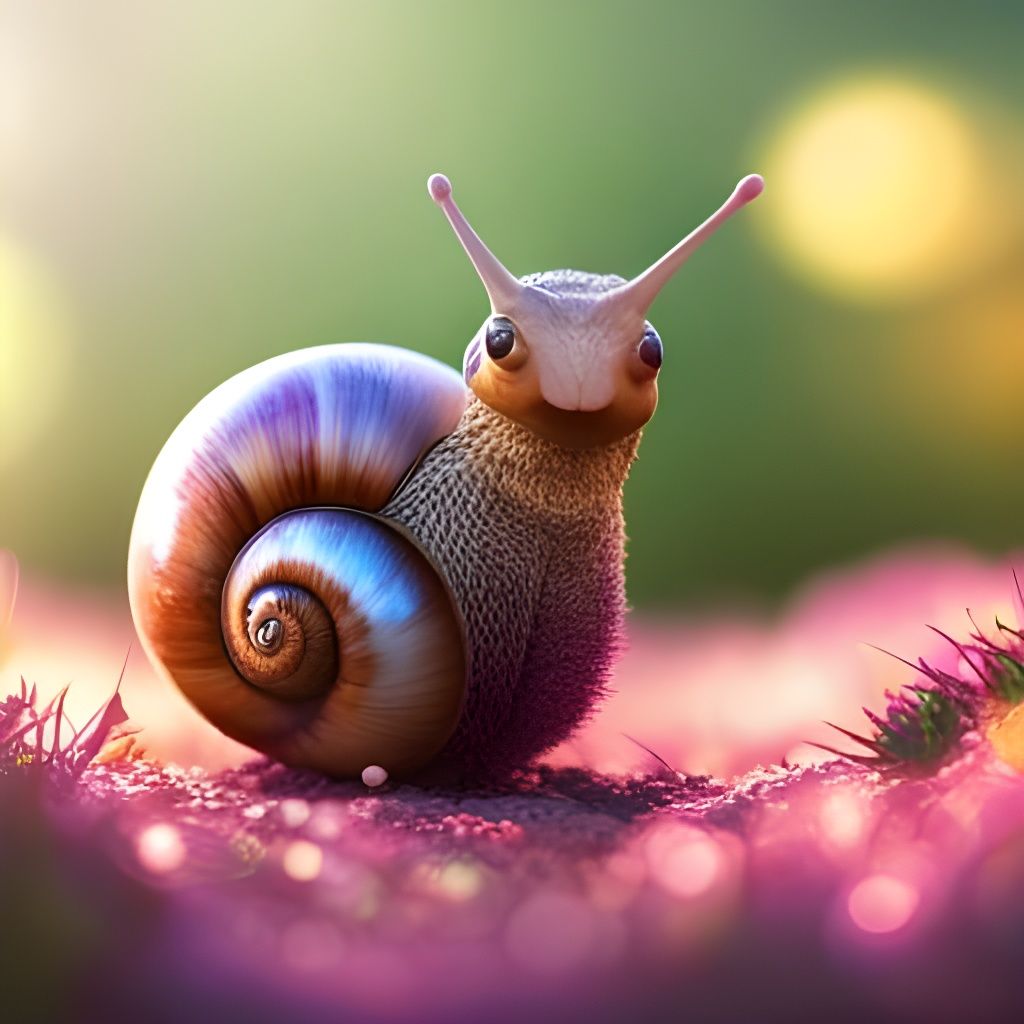 Happy Little Snail  by @Shywolf