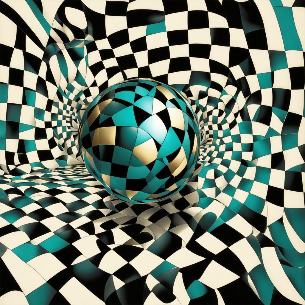 Optical illusion ball  by @Zizzle