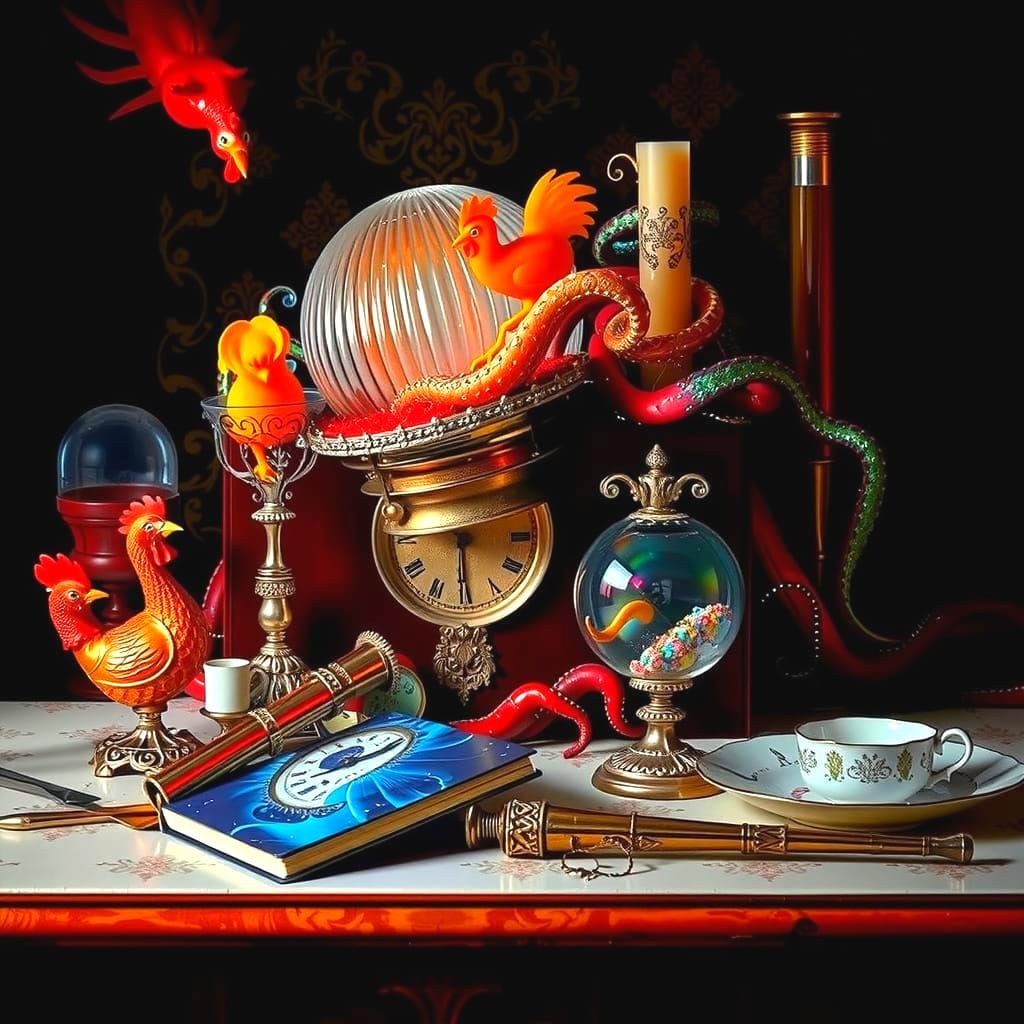 Surrealistic Wonderland of Whimsical Treasures
