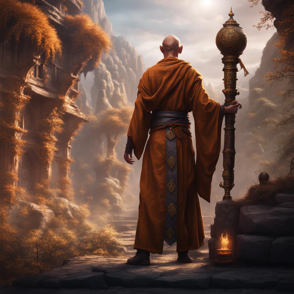 Monk mage human