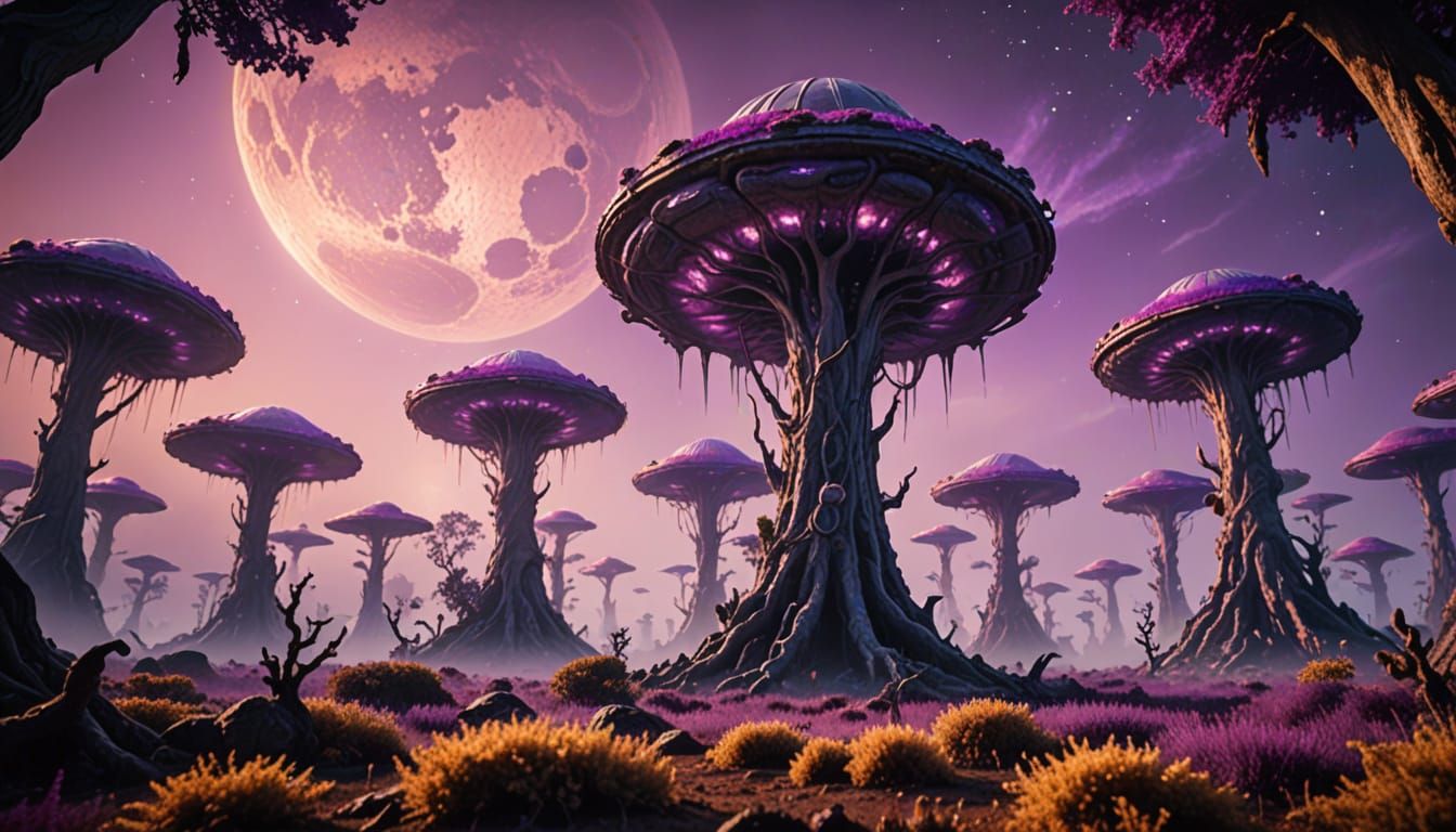 a strange alien landscape