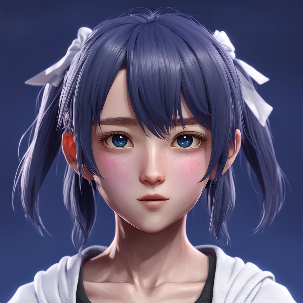 Angry Person Surrounded by Sweets: 3D Anime Art