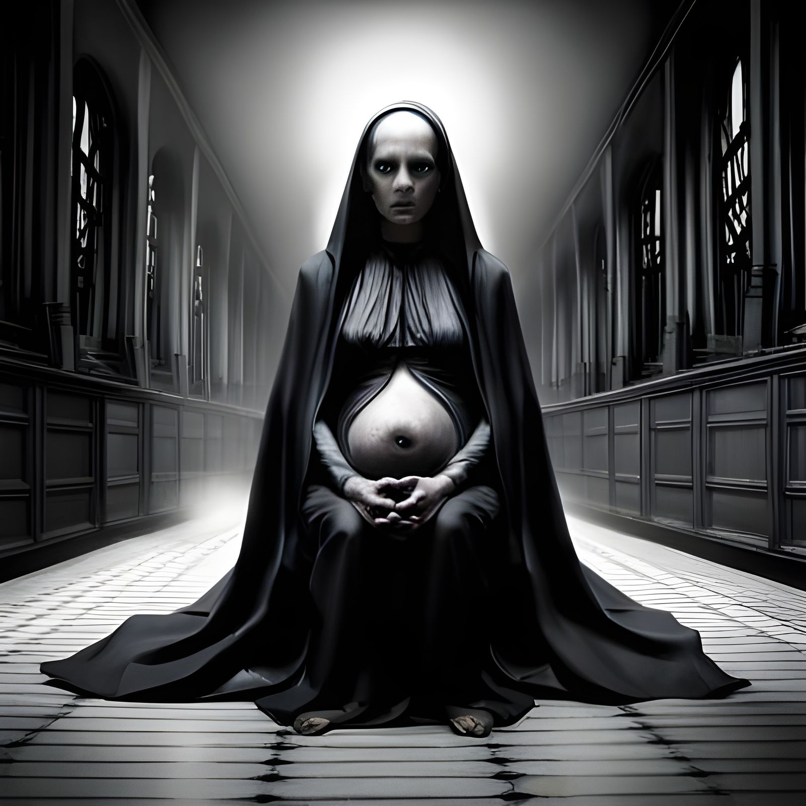 Pregnant with Evil. - AI Generated Artwork - NightCafe Creator