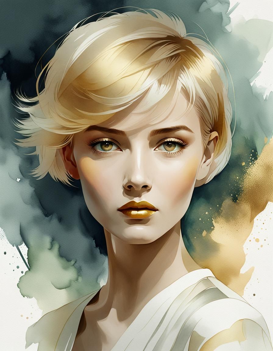 Minimalist face portrait