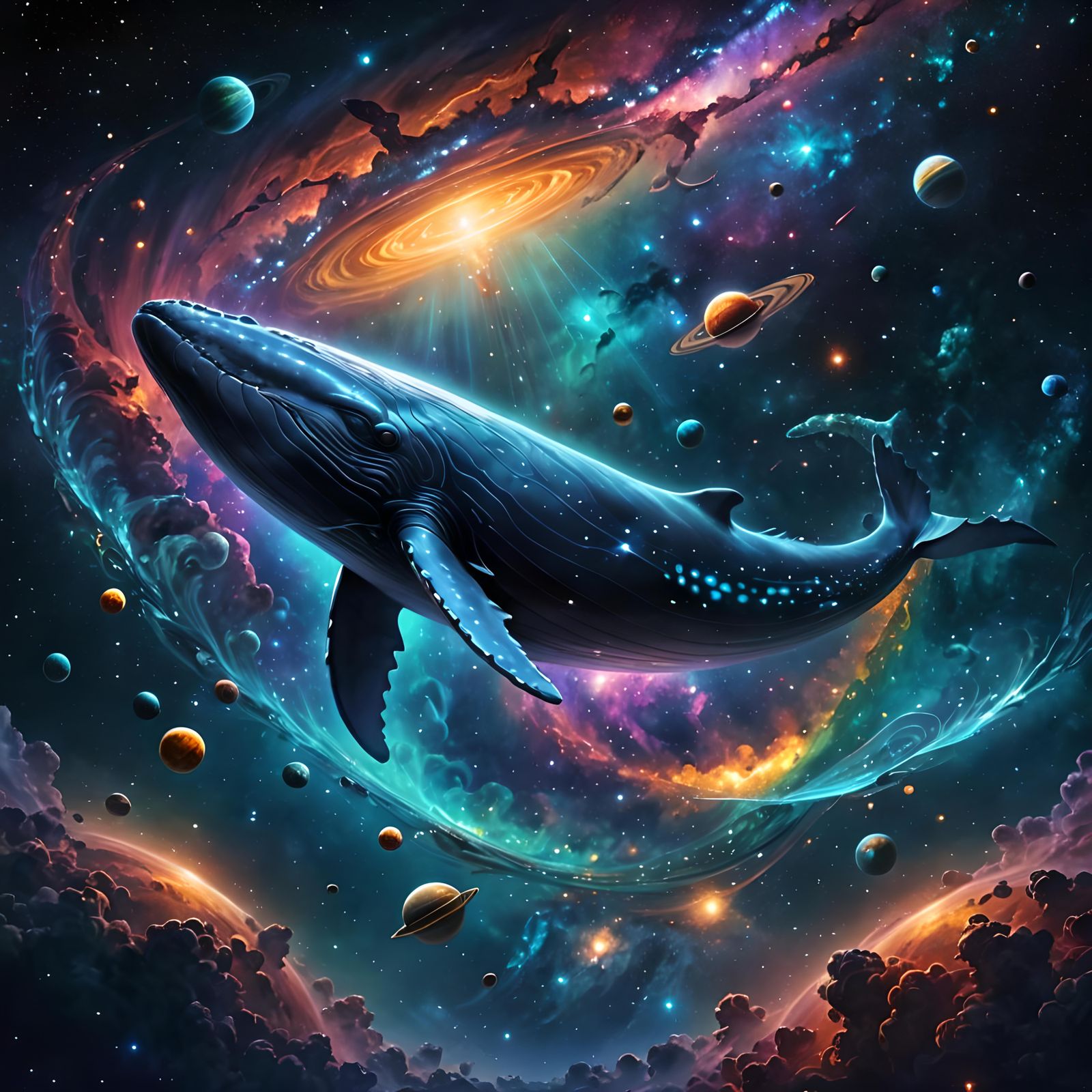 Cosmic whale  by @Laevos