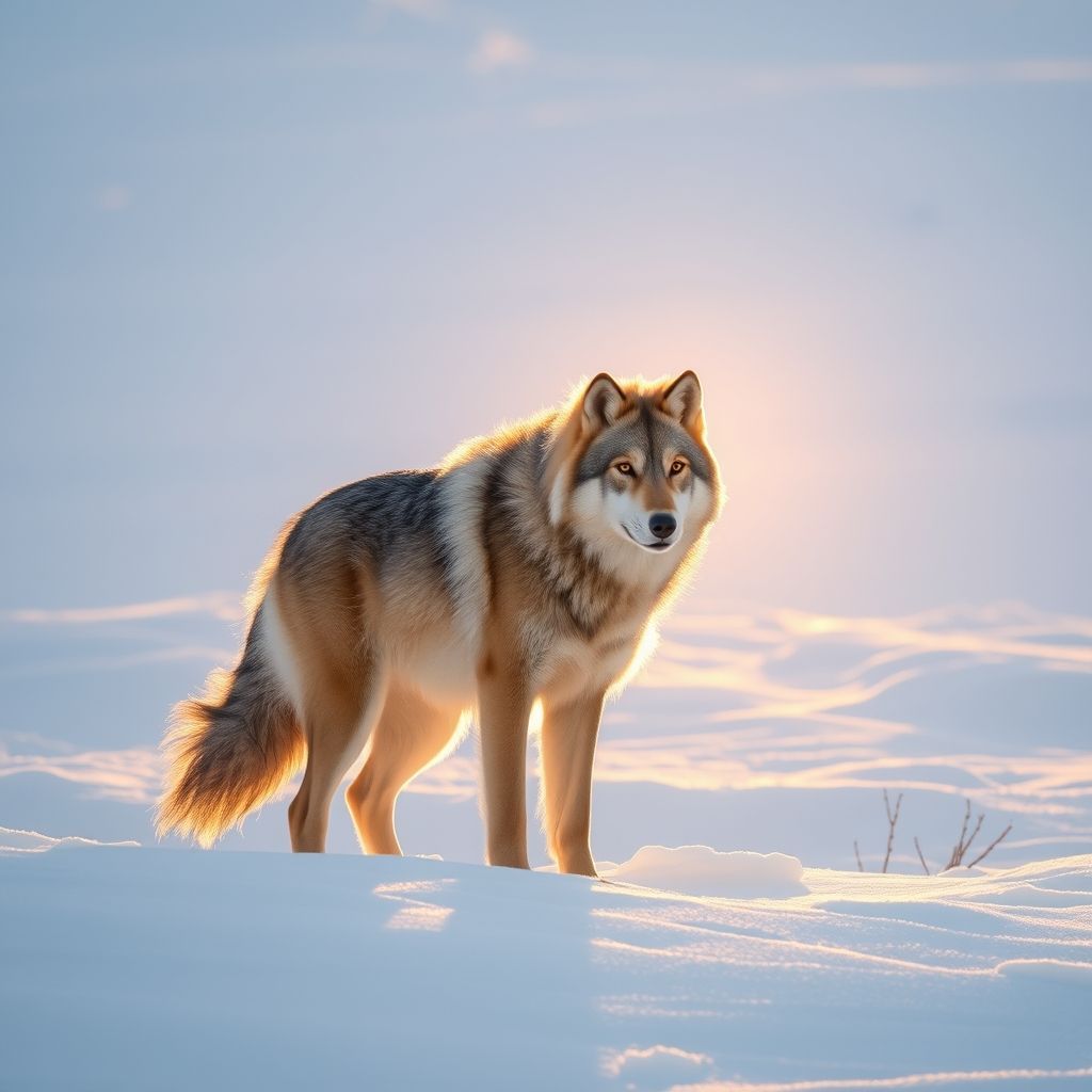 Wolf in snow
