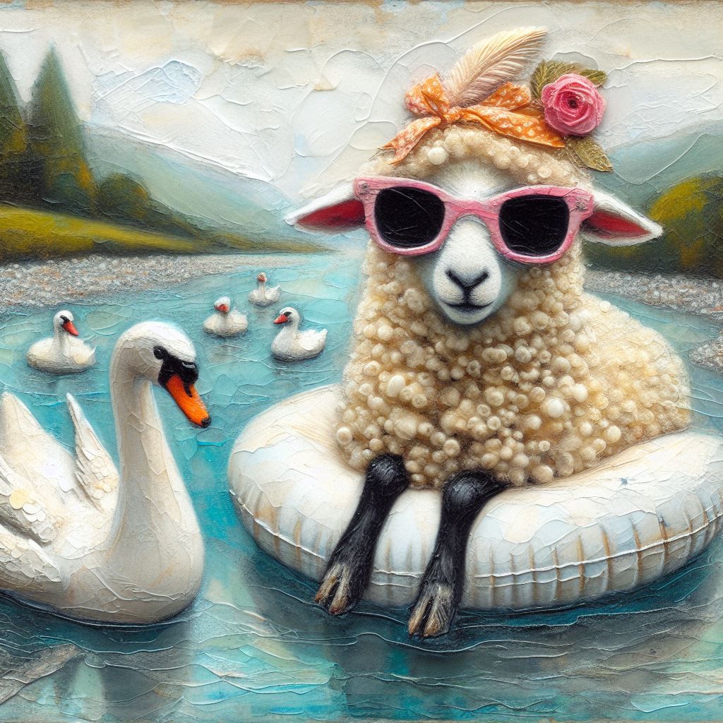 Sheep on vacation