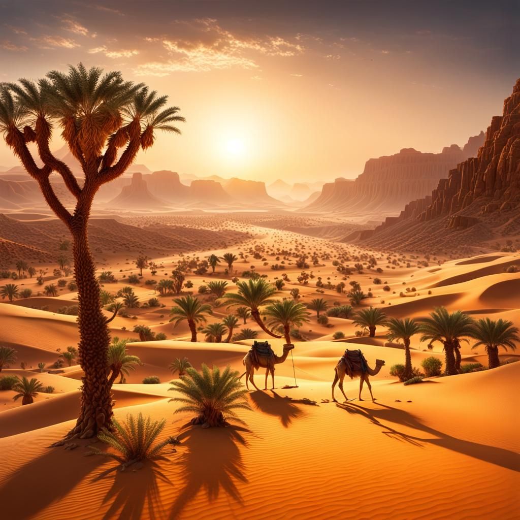 Arabian desert canyon  by @undefined