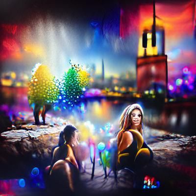 Midnight saints 8k resolution Behance HD acrylic art bokeh c...