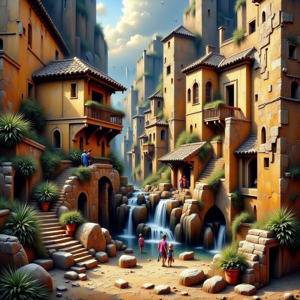 Ancient city earth tones