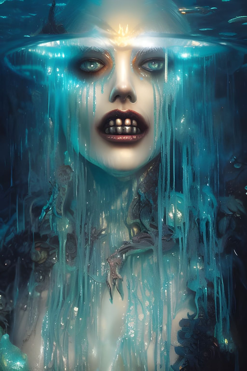 Creatures of the Deep VII AI Generated Artwork NightCafe Creator