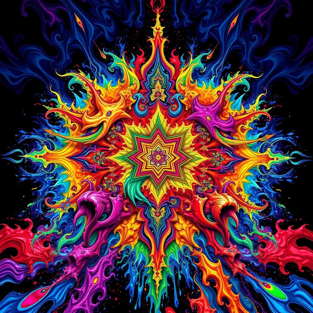 Fractal Explosion of Chaos and Harmony
