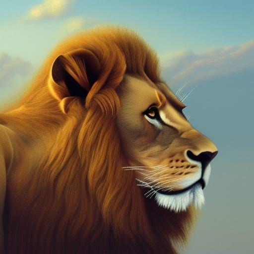 beautiful lion - AI Generated Artwork - NightCafe Creator