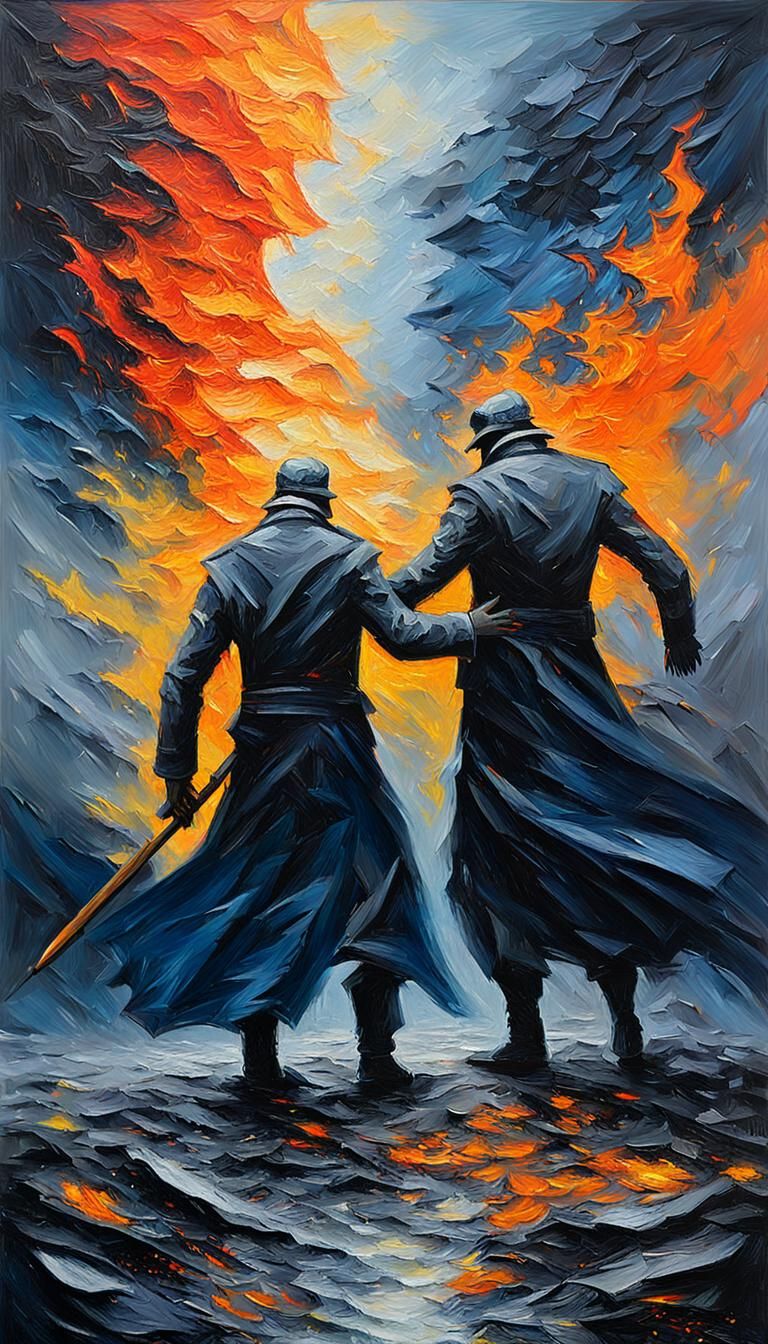 Good and Evil Clash in Expressionist Neo-Impressionism