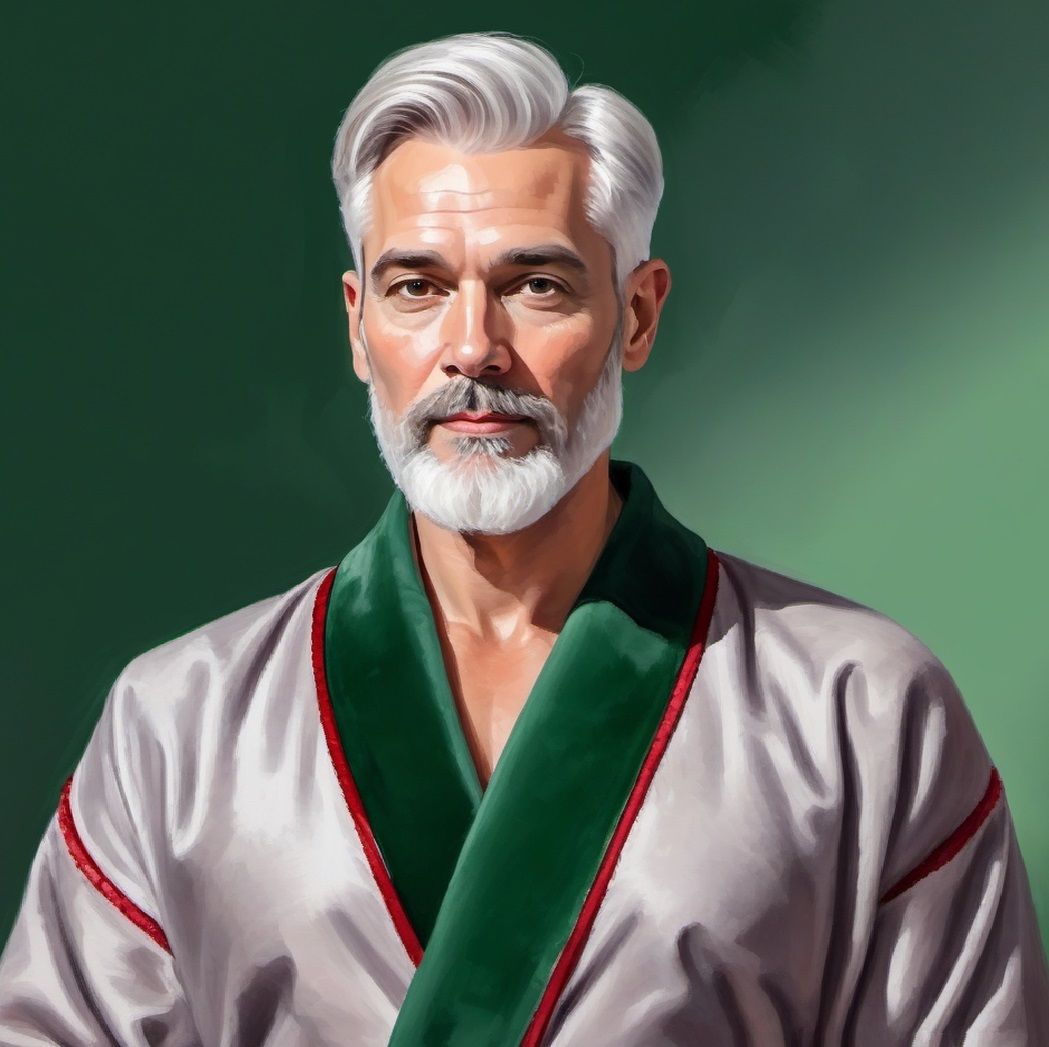 Lovely daddy  ·   a handsome man with silver grey hair and b...