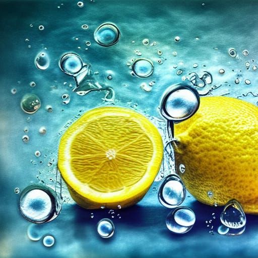 "lemons" a beautifully intricate and detailed mixed media cr...