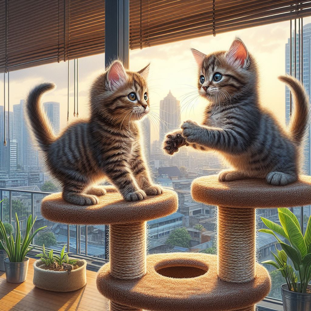 Cats playing