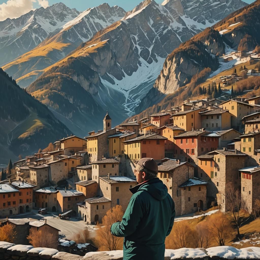 Italian Alps Visit in Vibrant Triadic Colors