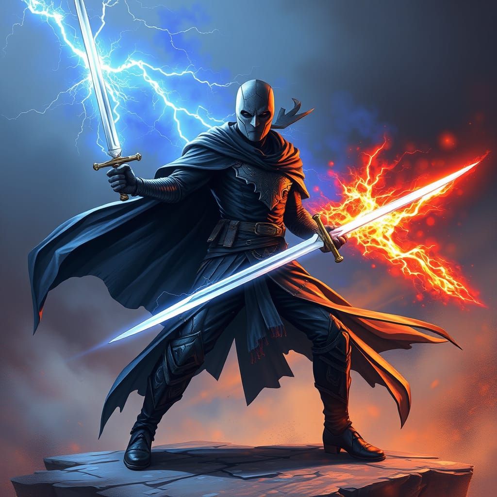 Zorro Wields Lightning and Wind Swords