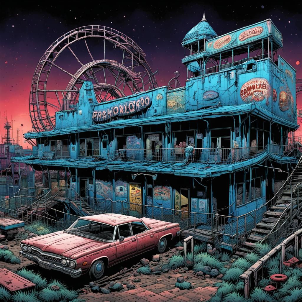Abandoned Theme Park  by @MoonWolf