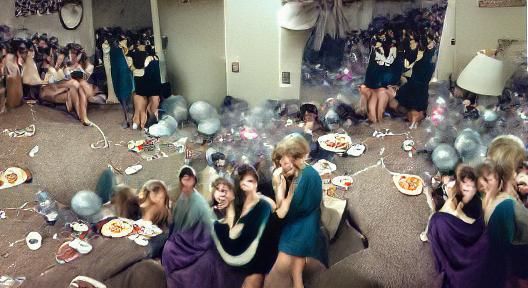Candid photograph of the new year's Eve party hosted by your...